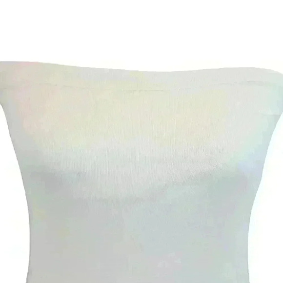 Long Cream Strapless Stretchy Tube Dress w/Lined Bra Size Medium - Picture 2 of 6